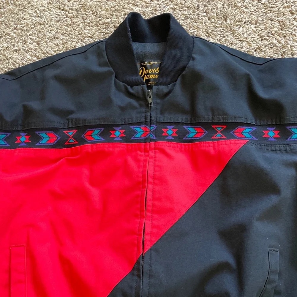 VTG Davis‎ James Southwestern Bomber Jacket Mens M Vintage Western Santa Fe USA